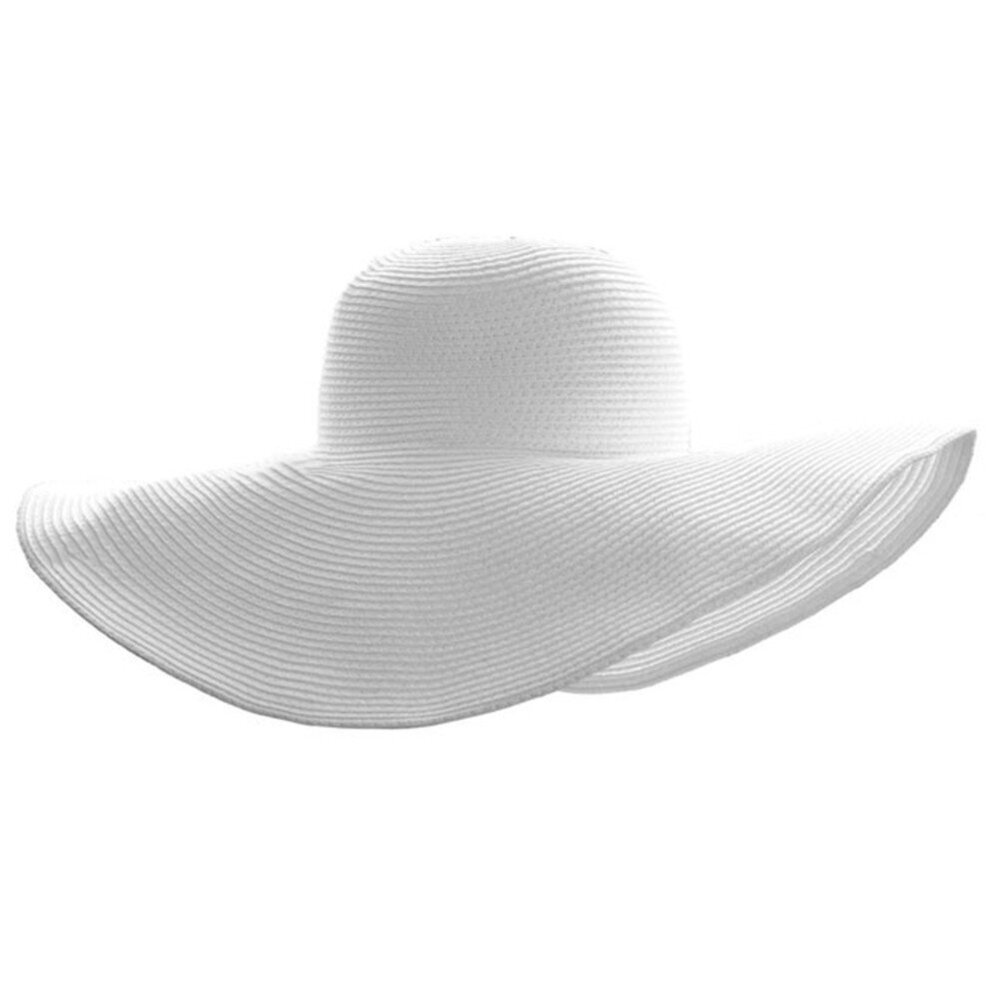 8297 Sun Straw Hat Wide Brim UPF 50 Beach Floppy Beach Hats UV Protection